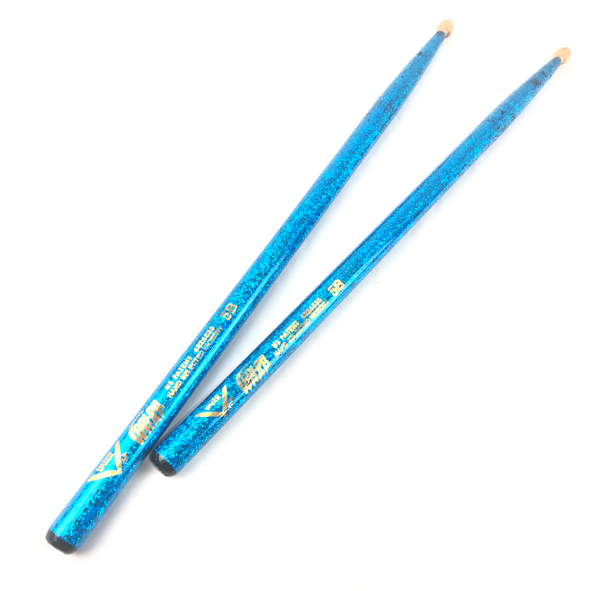 Vater VC5B-BL Sparkle Colors Wrap 5B Drumsticks (Blue)